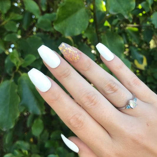 White Golden Leaf - Small